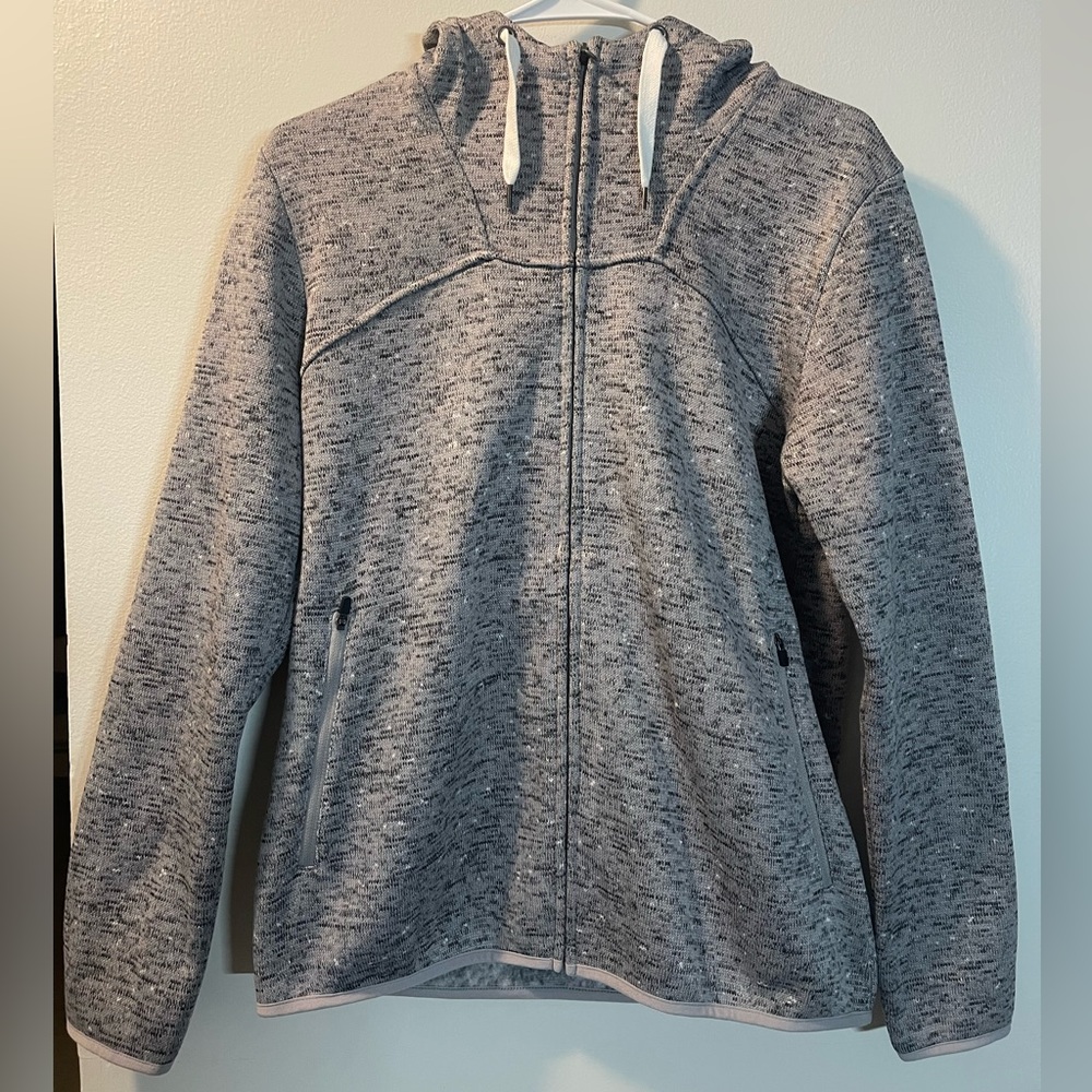SwissGear Women's Gray Heather Full-Zip Hooded Utility Jacket